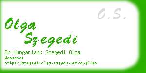 olga szegedi business card